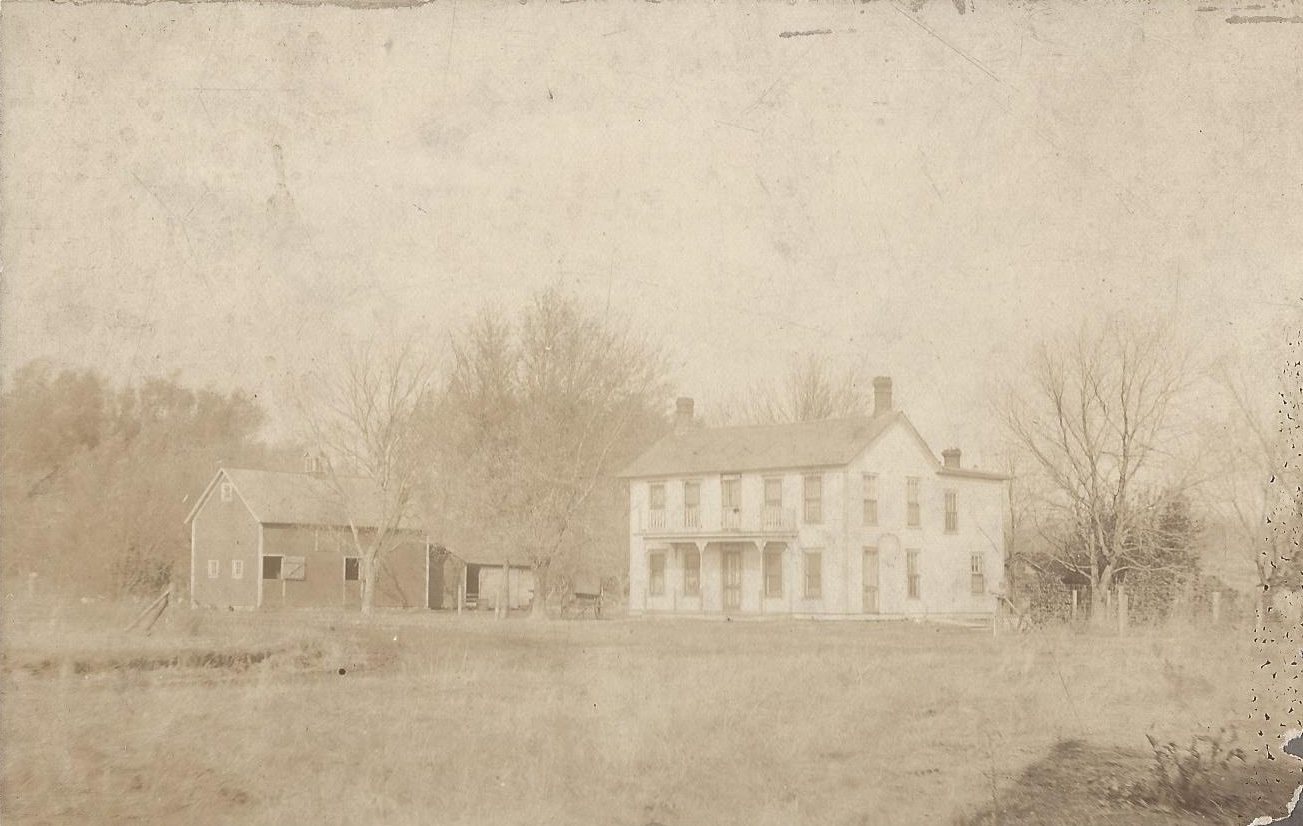 Picture of the Kiel and Morgan Hotel that was used as the courthouse when the county seat was in Lynd.